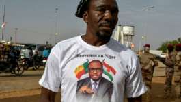 Beninese turned out for a visit by the countrys new leader Romuald Wadagni to Niger with whom ties have been strained.  By - (AFP)