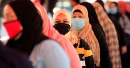 Egyptians queue up to vote for a new Senate in an upper house election. The two-day vote for 200 of the Senate's 300 seats will be largely contested by candidates who back President Abdel Fattah al-Sisi. By Khaled DESOUKI (AFP)