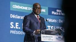 Felix Tshisekedi has said he is not seeking a third term but would accept if people want me.  By Daniel BELOUMOU OLOMO (AFP)