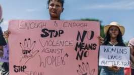 Gender-based violence is endemic in South Africa.  By RAJESH JANTILAL (AFP/File)