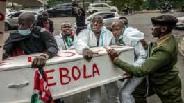Kenyans have protested against the quarantine base this week.  By Luis TATO (AFP)