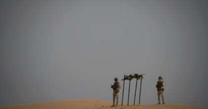 Mauritanian soldiers at a G5 Sahel task force command post in the southeast of Mauritania near the border with Mali. By THOMAS SAMSON (AFP/File)