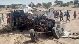 Nineteen people died in Monday's collision in northern Senegal.  By Ousseynou Diop AFP