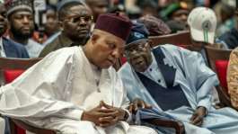 Nigerian President Bola Tinubu (R), seeking re-election, is widely considered the countrys shrewdest political dealmaker.  By Light Oriye Tamunotonye (AFP)