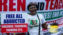 Protesters have repeatedly called on the Nigerian government to end a kidnapping crisis that experts say has netted millions of dollars in ransom payments.  By TOYIN ADEDOKUN (AFP)