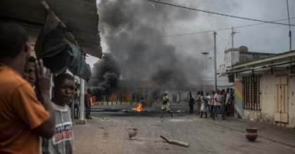 Protests erupted in Benin after parliamentary elections were held in April without a single opposition candidate taking part. By Yanick Folly (AFP)