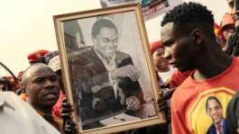 President Hakainde Hichilema is seeking at second term at elections on Thursday.  By GIANLUIGI GUERCIA (AFP)