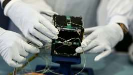Senegal has been developing a satellite to collect environmental and climate data.  By Gabriel BOUYS (AFP)