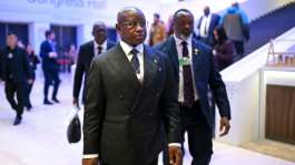 Sierra Leones President Julius Maada Bio pictured at the 2026 World Economic Forum.  By Fabrice COFFRINI (AFP)